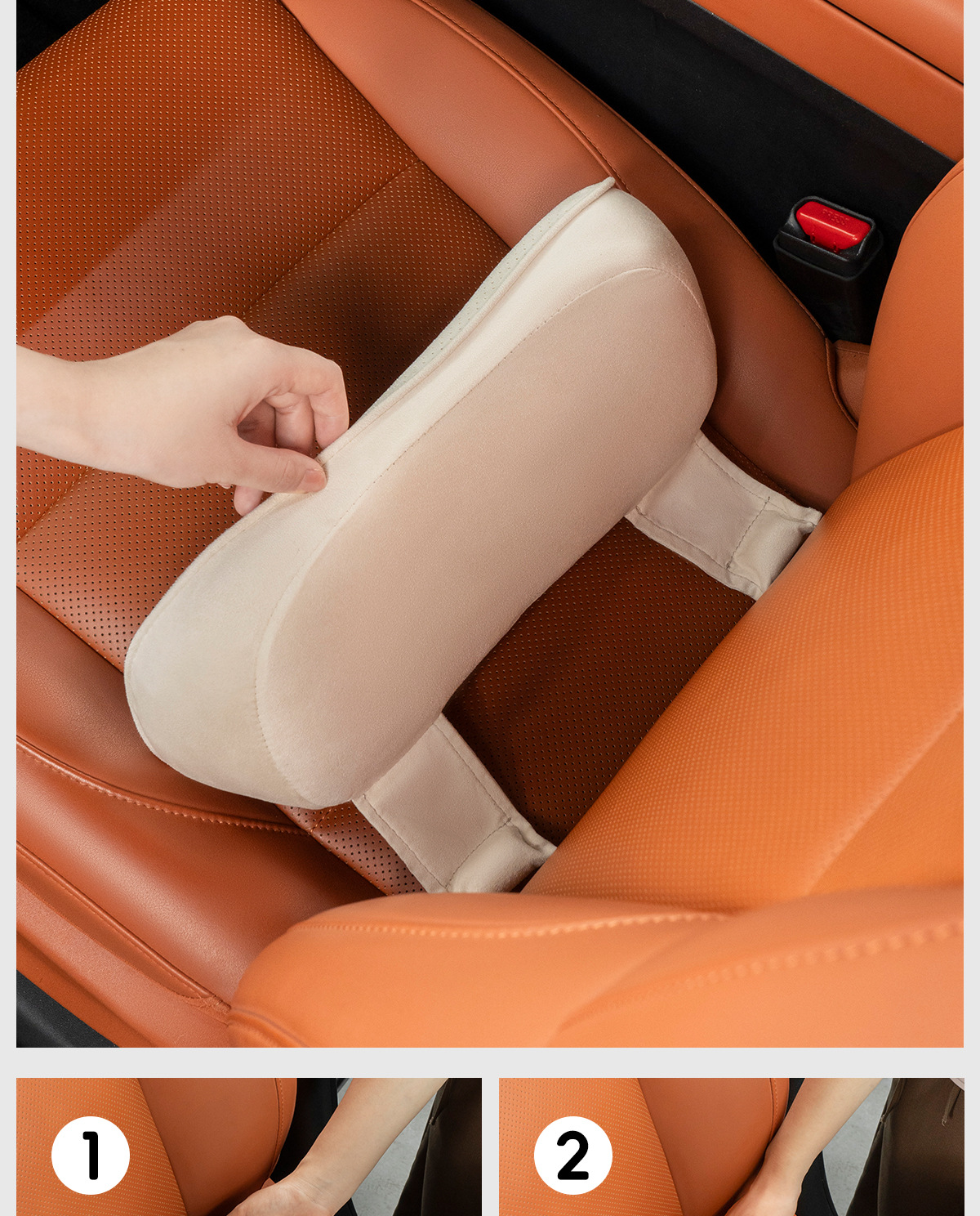 Suitable for Nio Firefly Car Suede Lumbar Support Cushion