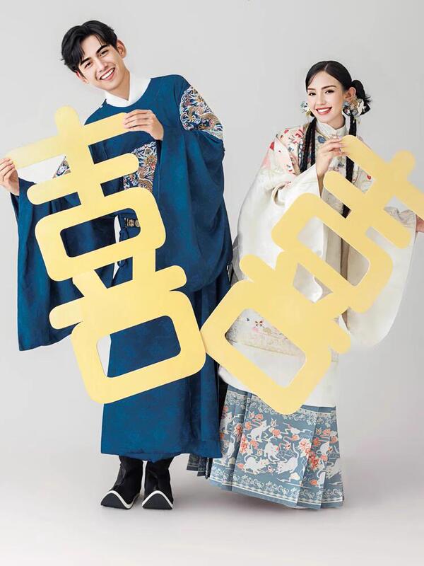 New Studio Chinese photography theme clothing couple photo retro Song Dynasty wedding dress ancient dress Ming Han clothing