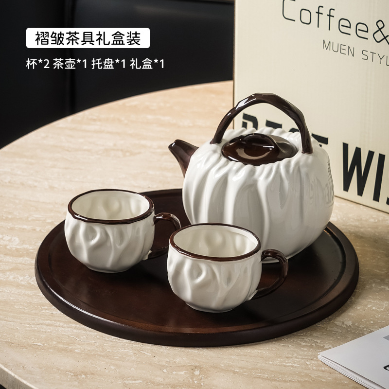 创意陶瓷水具套装复古高级感茶具高颜值茶壶咖啡杯碟大套套装礼品|undefined
