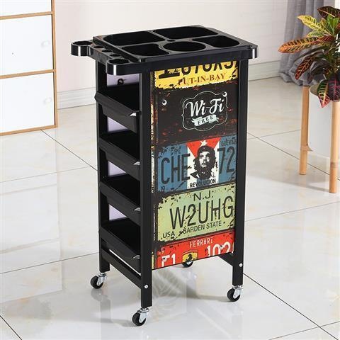 Barbería retro carro de barras carro de belleza al por mayor carro de barbería herramientas de teñido carro