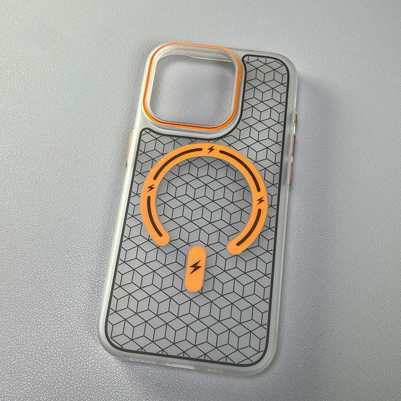 Magnetic Phone Case For Iphone 16 Pro Max With 3d Engraved Grid_voghion.com