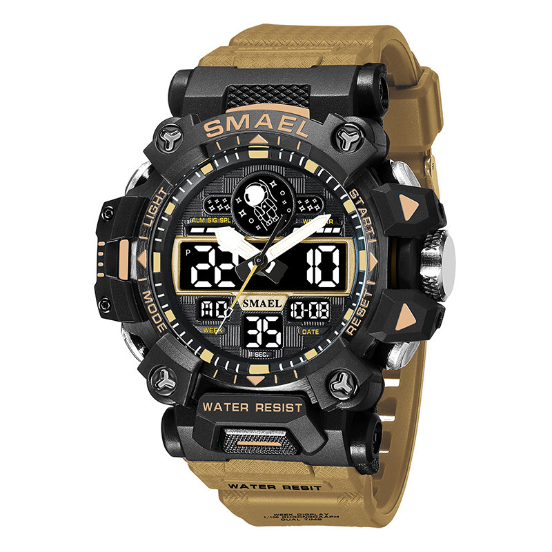 Smael Smar 8078 astronauta deportes al aire libre reloj de aleación de los hombres fresco impermeable función reloj electrónico
