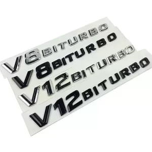 Yeni Mercedes-Benz V8BITURBO yan emblemləri, C63, G63, S65, V12 emblemləri