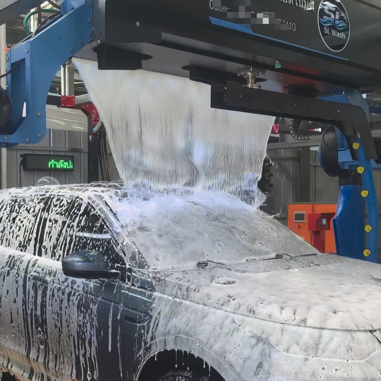 Gran fabricante de lavadora de automóviles comerciales, lavadora de automóviles totalmente automática sin ángulo muerto, 360 grados de rotación de seis ventiladores transfronterizos