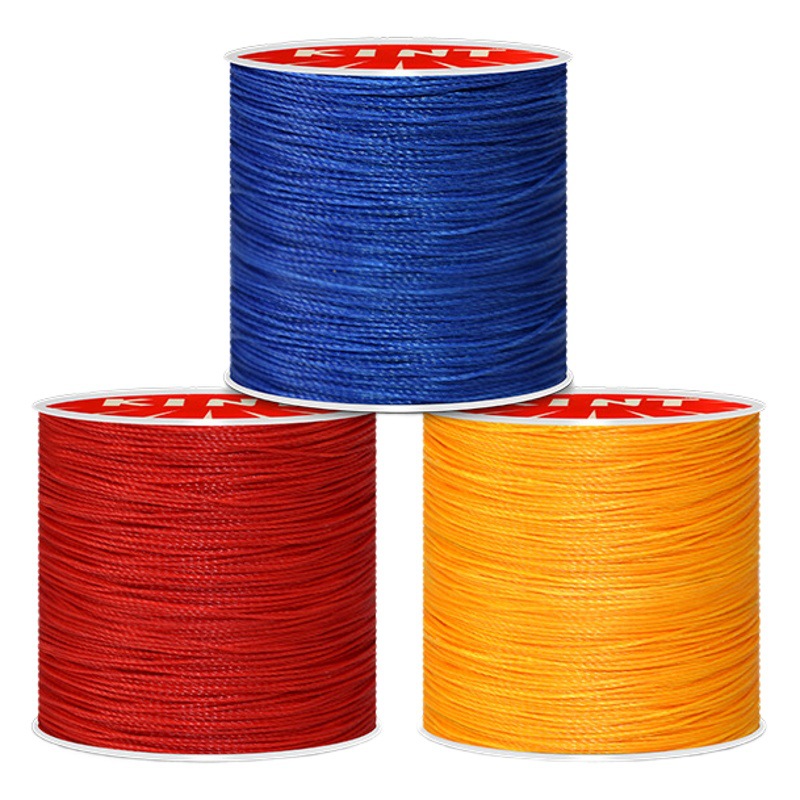 Cuerda de algodón KNT cuerda de poliéster cuerda trenzada de color hilo de cera de cuero DIY cuero hecho a mano redondo hilo de cera pulsera cuerda de cabeza