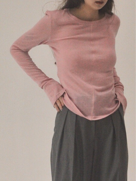 Woolen knitted design fashionable long-sleeve with a round collar