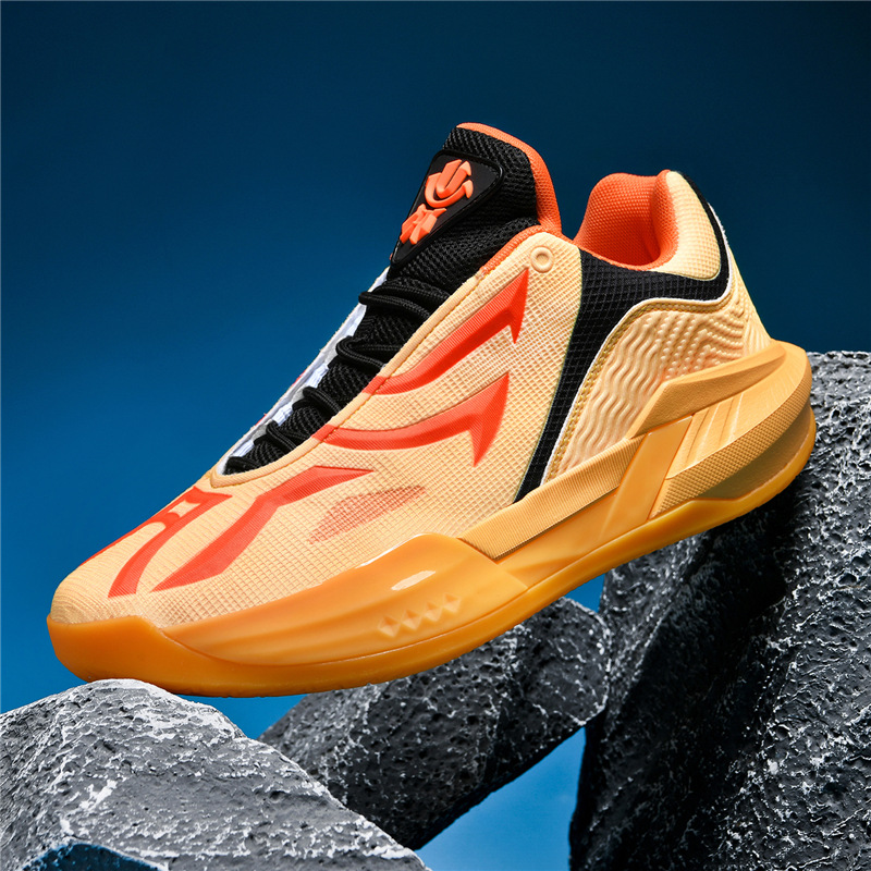 源头厂家青少年实战低帮皮面篮球鞋系带防滑潮流户外训练运动鞋