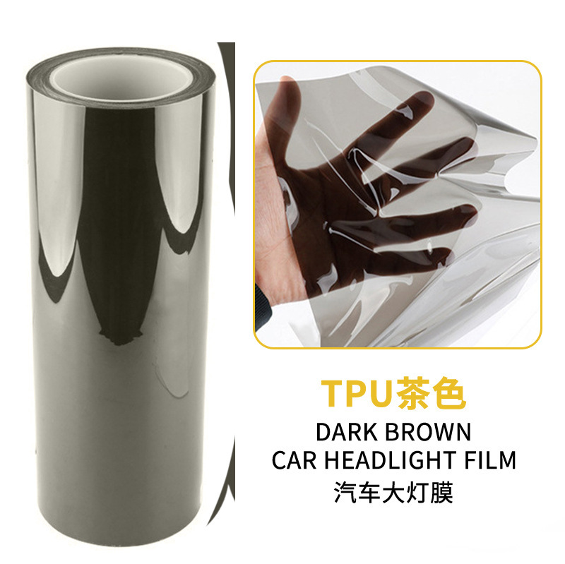 Car Light Film Blackened Tpu Headlight Light-Transmitting Protective Film Tail Light Repair Scratches Car Light Protection Color Changing Film