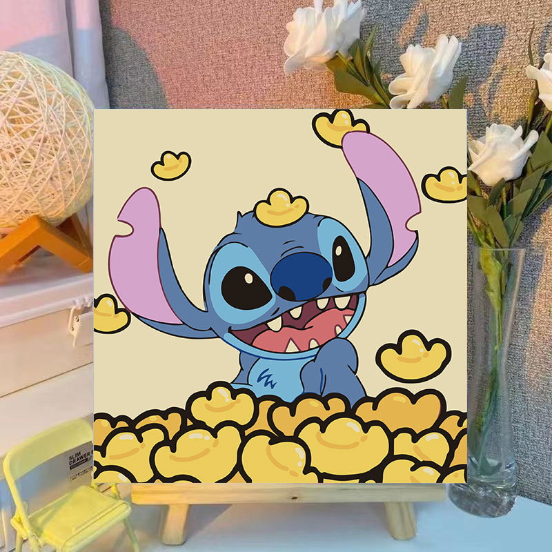 Disney DIY serie de animación de pintura al óleo digital Pokémon niños simple relleno de pintura al óleo fábrica al por mayor