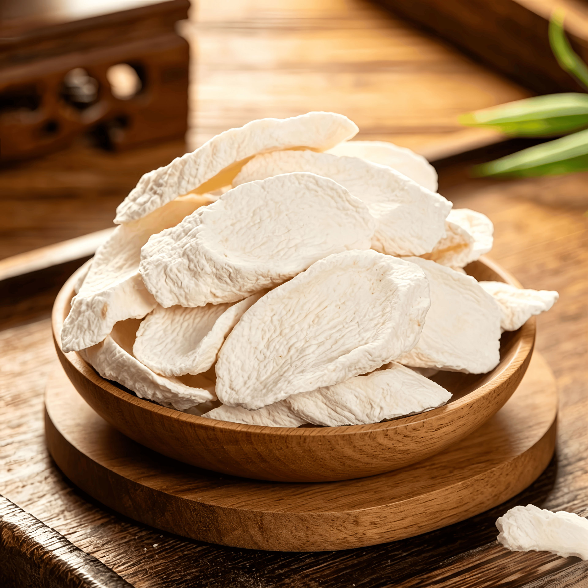 Dried Chinese Yam Slices Shan Yao 250g Iron Stick Yam Huai Shan Herbal Soup and Tea Ingredient in use