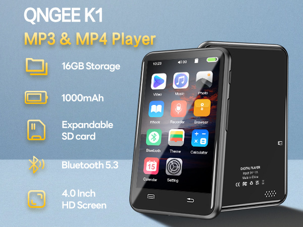 Full-Screen Mp4Mp5 Portable Player Student Version Bluetooth Touch Screen P3 Player for High School Students Novel Gadget