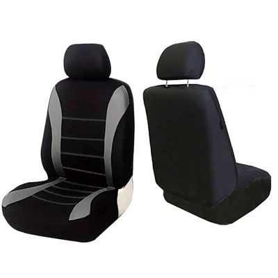 Cross-Border Car Seat Covers for All Seasons with Waistline Design, Double-Stitched Fabric Car Seat Covers, Factory Wholesale Seat Cushions (Universal seat cover) - gray-single-seat-general