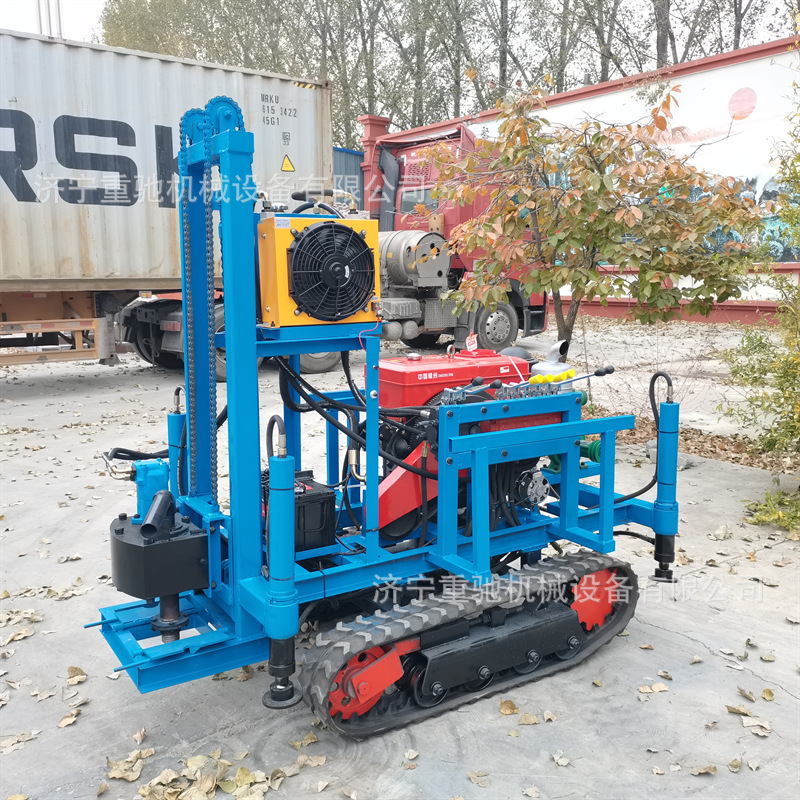 Perforación de pozo diesel tipo rastreo Equipo de perforación de pozo diesel móvil Perforación de roca tipo rastreo 150m