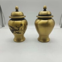 厂家批发全铜麒麟龙凤将军罐 家居收藏摆件铜罐 创意铜罐子工艺品