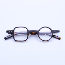 跨境鏡架56005板材眼鏡民國一圓一方配近視鏡框丹陽現貨 復古眼鏡