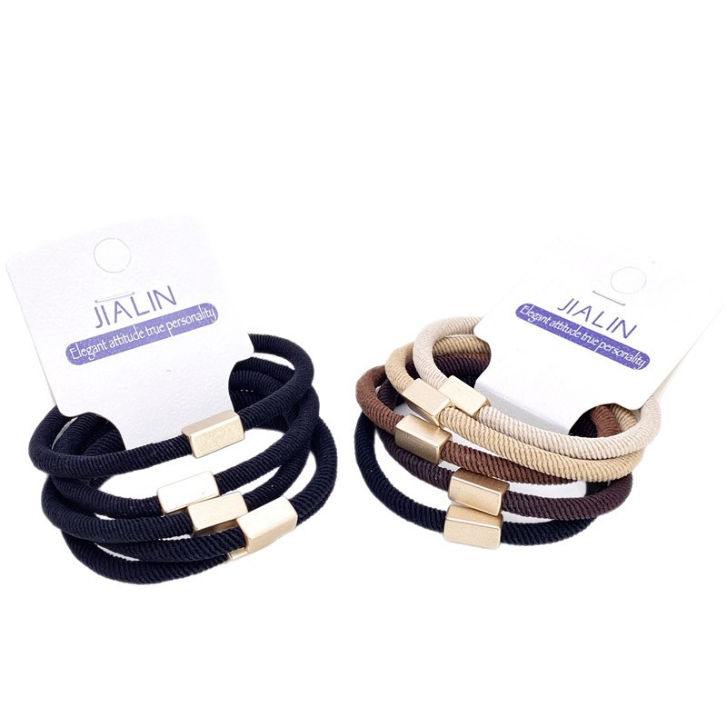 Ligas Elásticas para el Cabello Set de 2 Piezas de Plástico y Resina de Alta Elasticidad