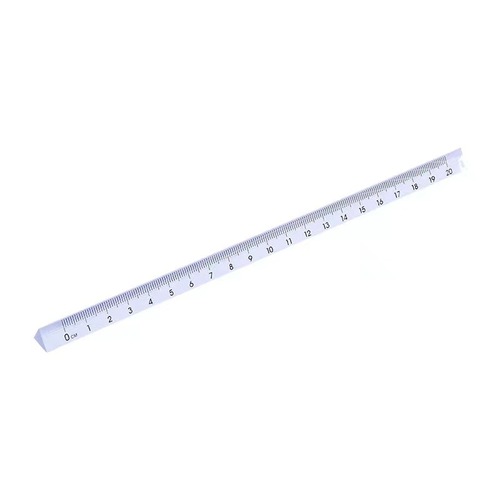 Transparent plastic triangle ruler 15cm ruler primary school student stationery three-dimensional triangle ruler scale tool cm