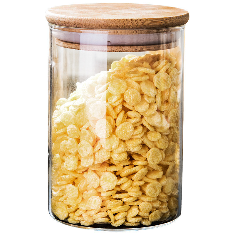家庭用キャンディー収納缶高ホウ素シリコン透明ガラス五穀雑穀大容量キッチン収納透明貯蔵タンク|undefined