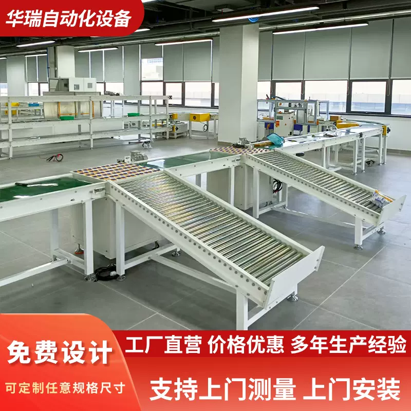 物流自动化输送线辊筒快递输送机流水线倍速线自动化分拣滚筒线