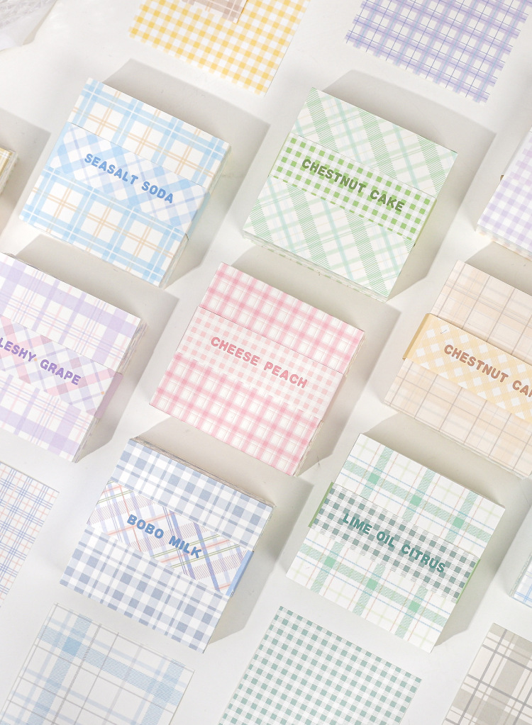 50g Weight Paper Dyed Lattice Element Series Fresh Hand Account Message Note Paper
