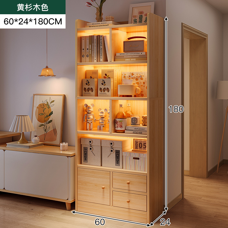 Estantería estante piso multi-capa de almacenamiento estantería sala de estar hogar de almacenamiento vitrina TV gabinete estante lateral