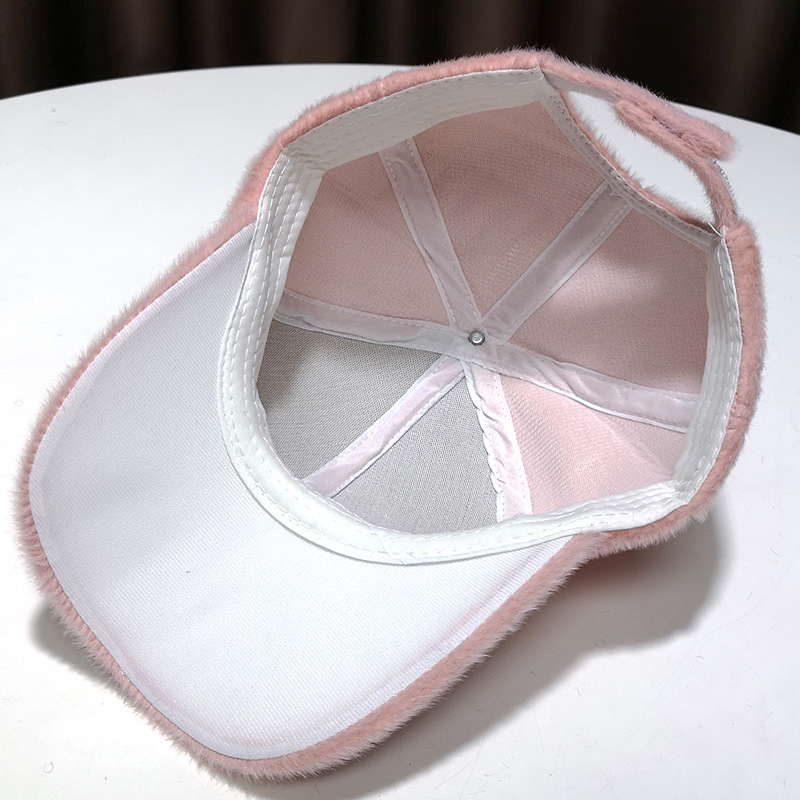 Pelzmütze 2023 Damen Freizeit Frühling, Herbst und Winter Stil Nachahmung Nerz Pelz Plüsch Ente Zunge Hut Herren Vielseitig_voghion.com