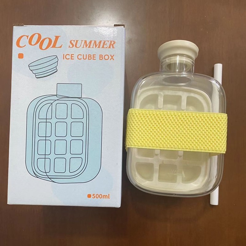 冰壶冰块模具 按压式冰格水壶 水杯家用食品级制冰盒冻冰块杯神器|undefined