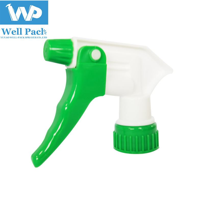 源头厂家  欧美款平泵枪 28口径 手扣式清洁方枪 塑料喷雾喷头