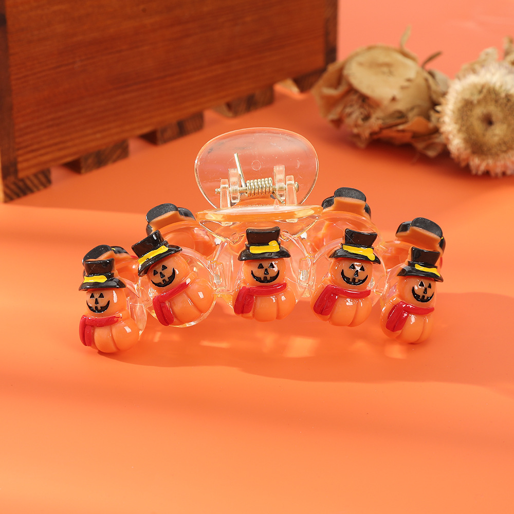 Fantasy and Strange Orange Pumpkin Magic Wizard Hat Children's Bizarre Hairpin Party Cute Hair Accessories_voghion.com