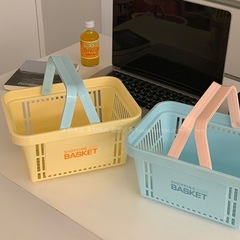 Nordic style letters hand storage basket cream style desktop storage basket ins student dormitory washing basket