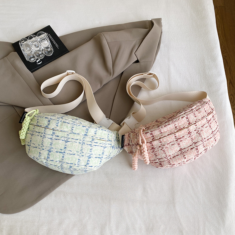 2024 primavera nueva moda simple bolso de cintura suave bolso de pecho coreano de gran capacidad bolso pequeño fresco bolso casual para mujeres