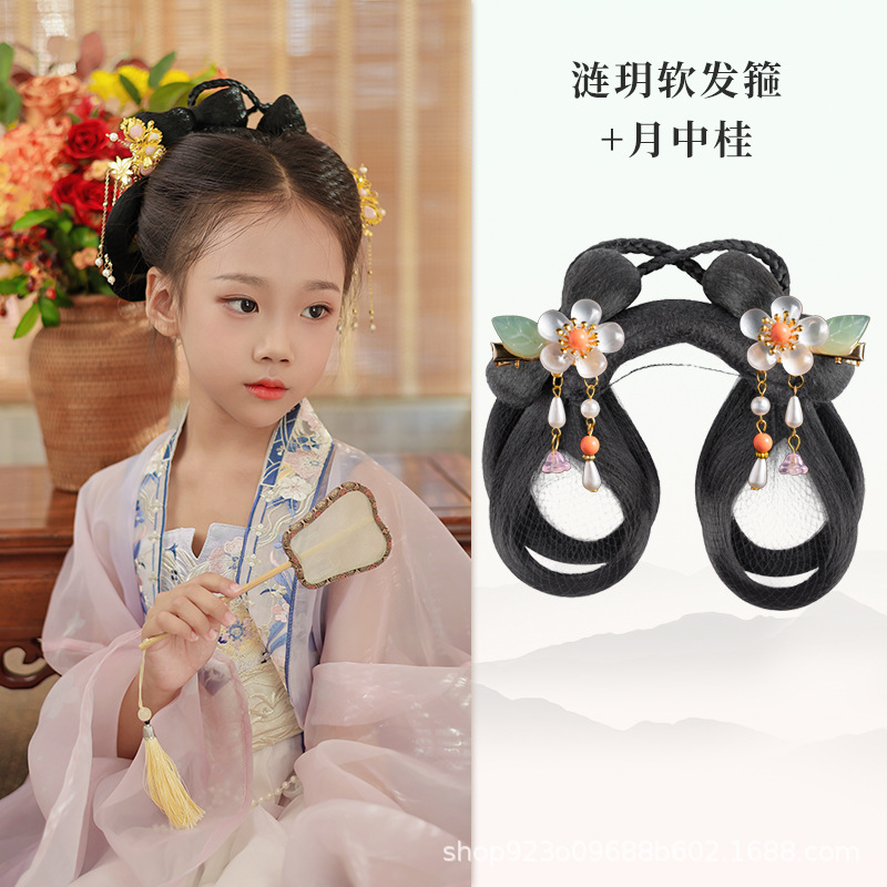 Lianyue 소프트 헤어 밴드 로렐 헤어 액세서리 쌍