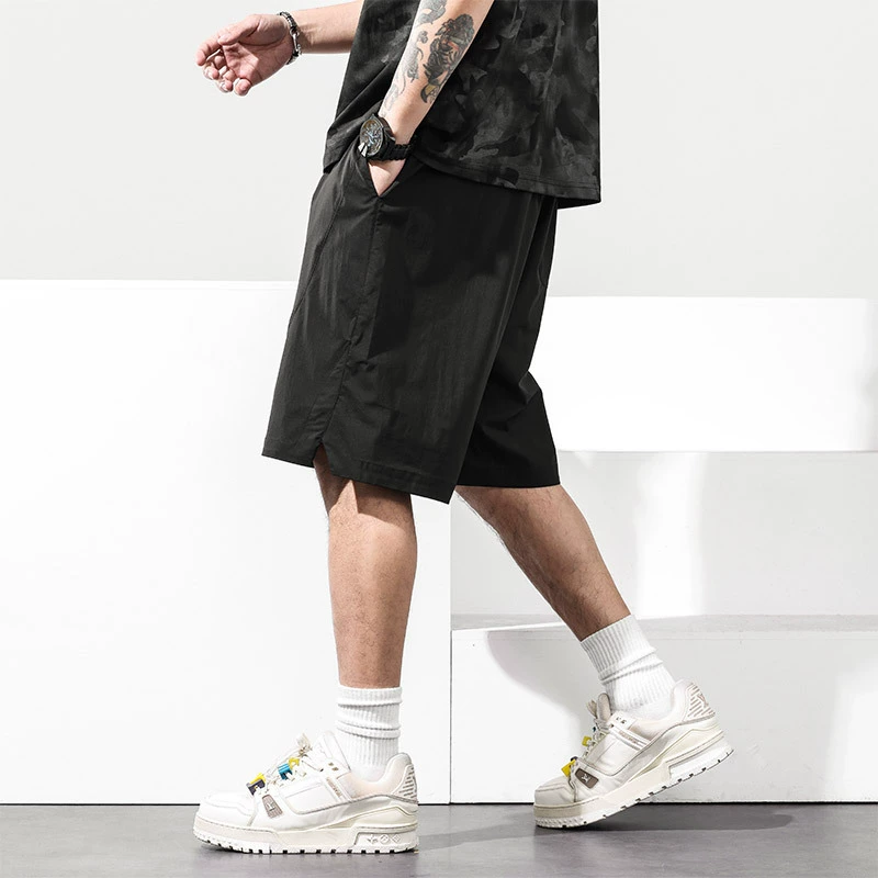Breathable light and thin trousers, silk shorts for leisure, plus size, loose fit