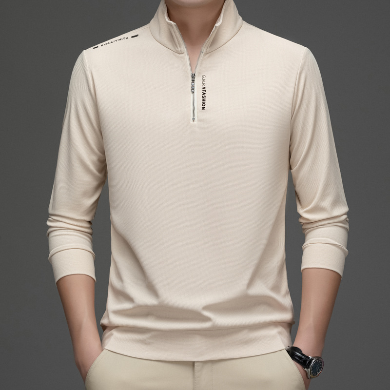 Cross-Border Autumn and Winter New Half-Zip Sweatshirt Men's Stand Collar Simple Fashion Versatile Trendy Loose Thin Men's Sweatshirt