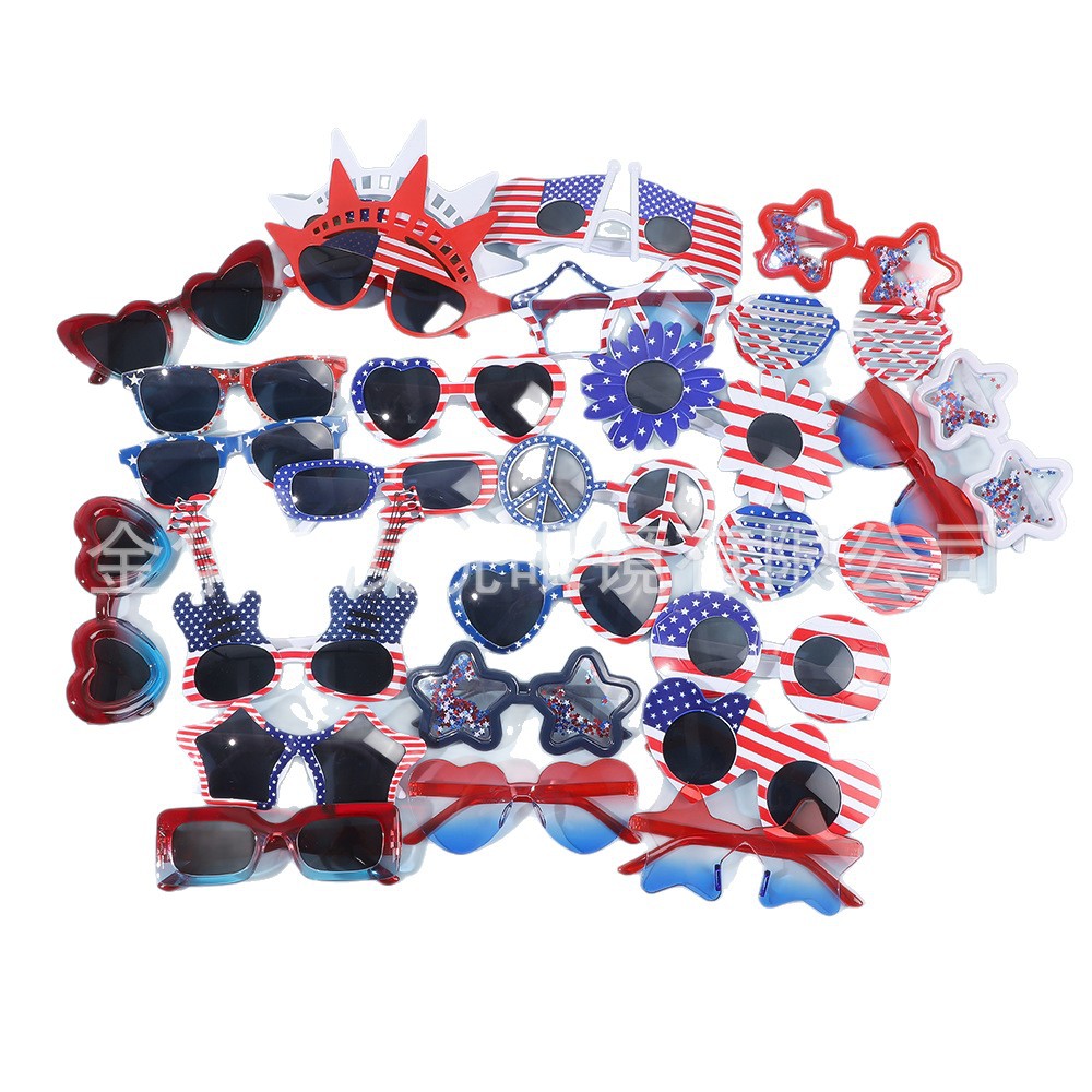 Inventario del Día Nacional de los Estados Unidos serie de gafas de fiesta de baile gafas de decoración del Día de la Independencia gafas de regalo de fiesta de decoración
