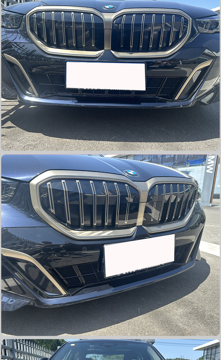 Suitable for BMW 5 Series, anti-insect net with snap-on design, special dust-proof net for radiator grille, blackened decorative strip
