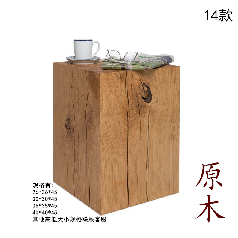 Taburetes de madera de tronco de alojamiento nórdico taburetes de madera maciza taburetes de asiento taburetes de madera maciza