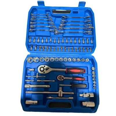 Mühərrik tənzimləmə alətləri | Socket Set, Ratchet Wrench - 78pc-one-piece-box-outer-box-color-is-random