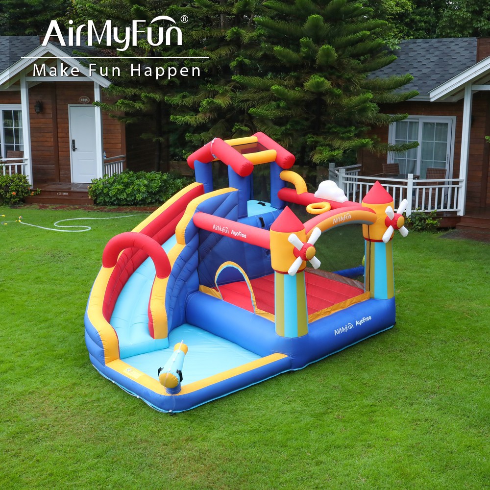 AMF| Castillo infláble de rociador doméstico para niños, tobogan de rociador doméstico interior, pequeño parque, castillo infláble
