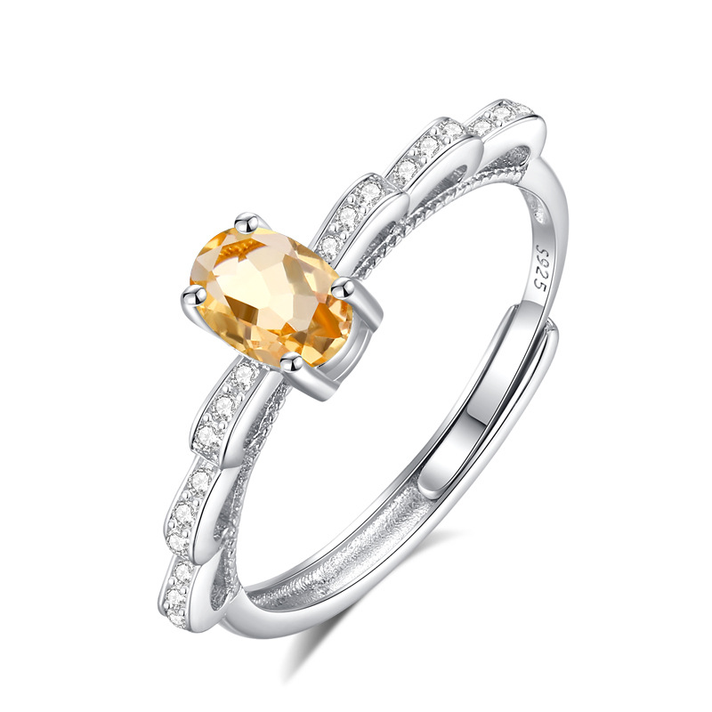 Anillo de plata de ley s925 de la serie del tesoro del color natural, anillo de color ajustable para mujer, pequeño libro rojo, especial transfronterizo