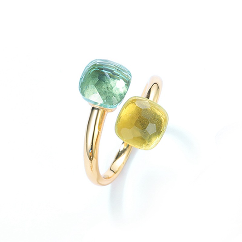 12g Weight Artificial Gemstones Inlay Material Open Rings Classification 925 Sterling Silver Artificial Gemstones Geometric Open Rings