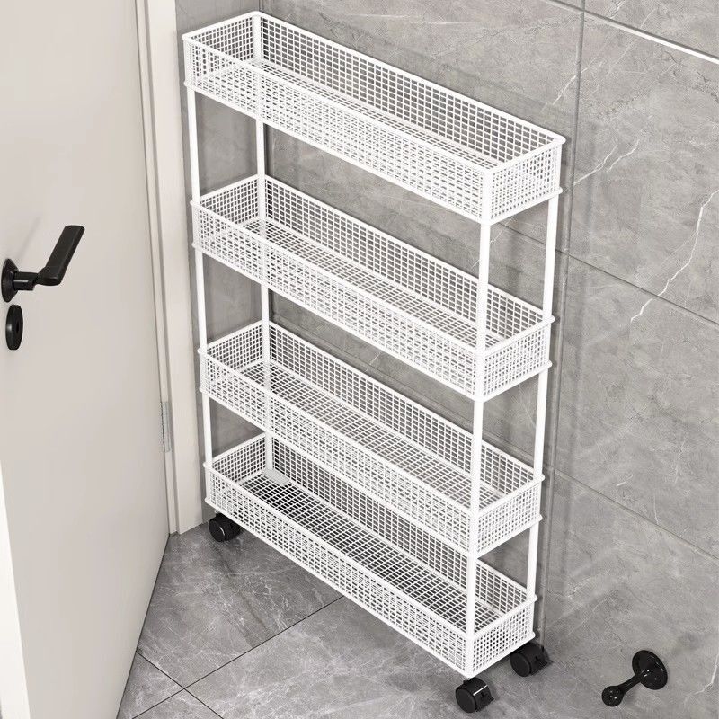 Gap Storage Rack Storage Cabinet Narrow Cabinet Slit Floor-Standing Narrow Slit Gap Door Rear Very Narrow Ultra-Thin Bathroom Wall Narrow