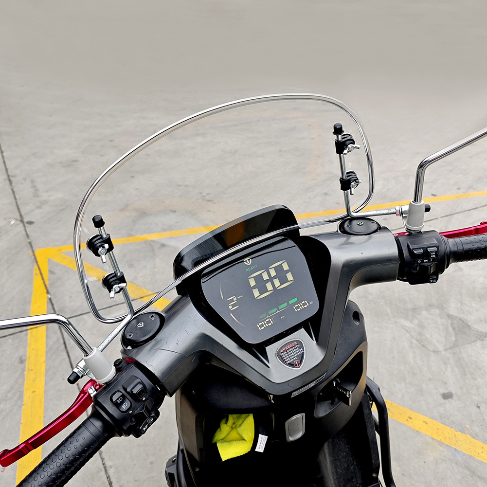 Suitable for Retro Modified Height-Increasing Small Windshields for Niu, Tailg, Yadea, and Aima Scooters, Retro Motorcycle Front Windscreen
