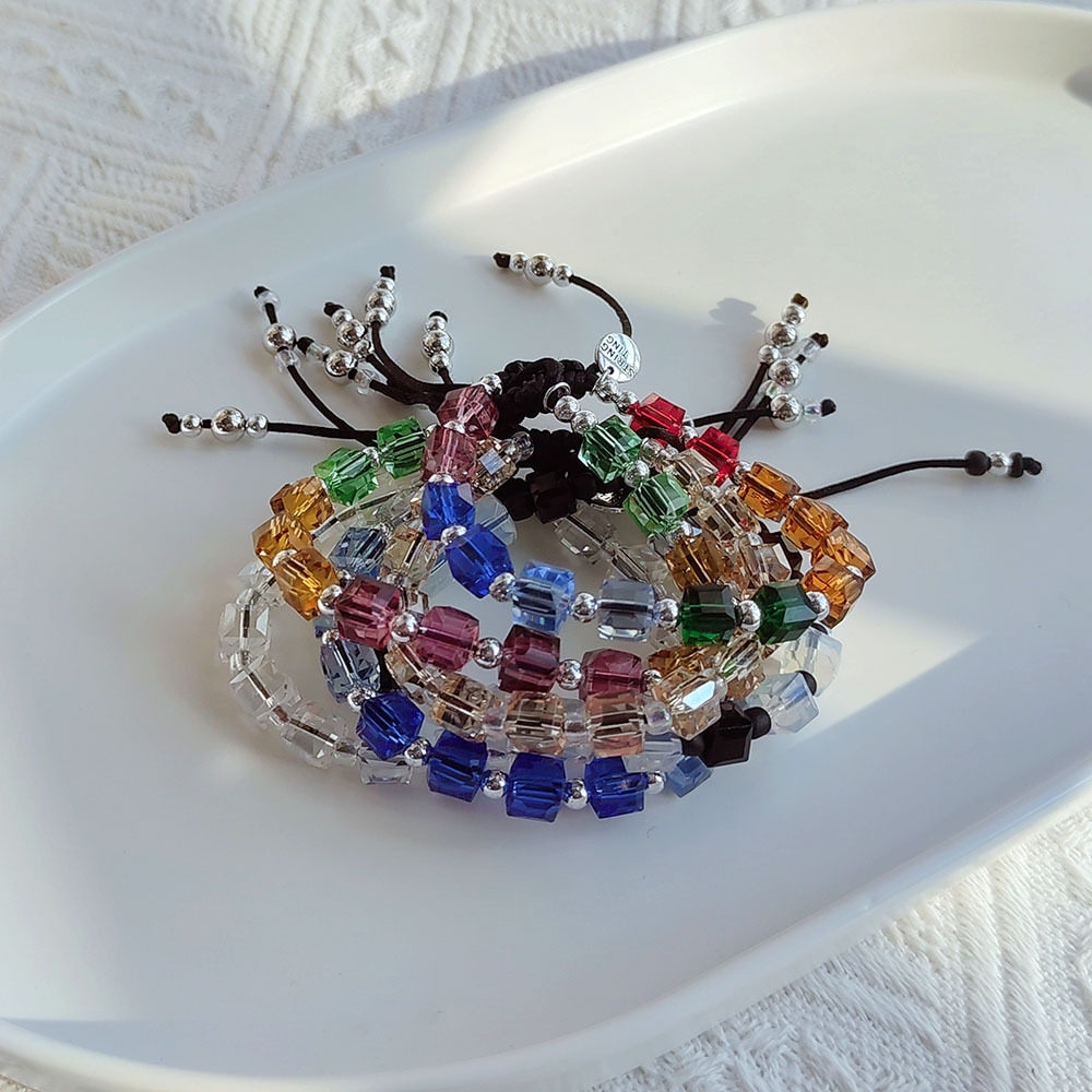 Fashion Square Artificial Crystal Knitting Womenu0027S Bracelets 1 Piece