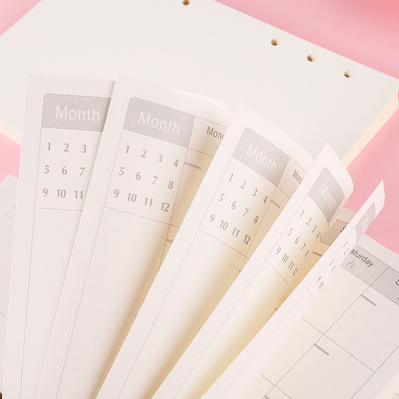 코넬 루즈리프 북 A6 분리형 루즈리프 회계장부 학생용 심플 노트패드 6홀 루즈리프 폴더 코어 비어 있음