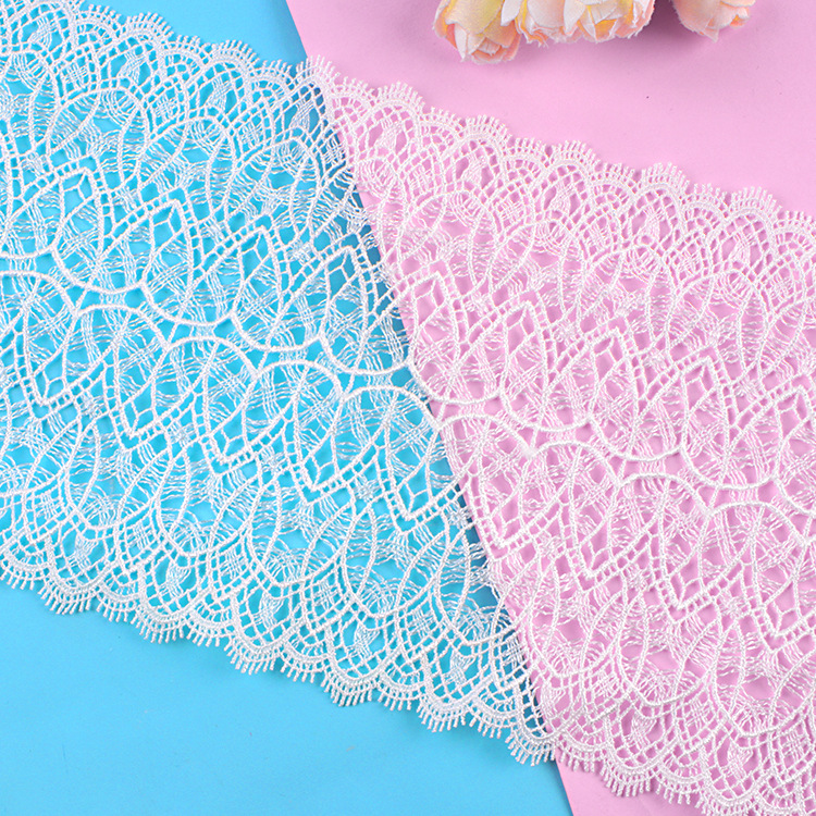 幅15CMのポリエステル製水溶性刺繍カーテン、ロリータ風レース装飾、衣料品・カーテン・布地装飾用