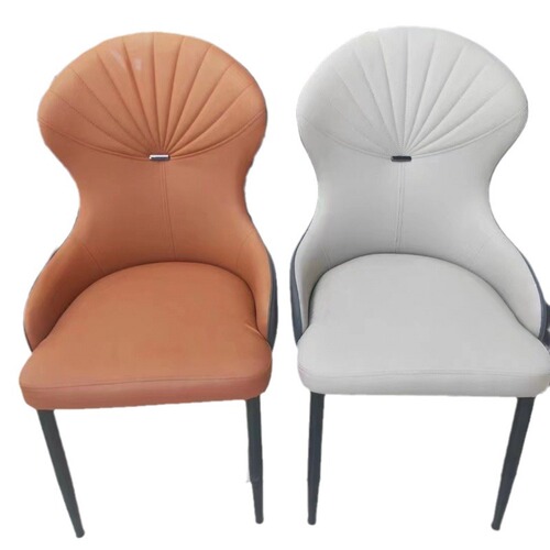 New thickened dining table, household modern simple dining chair, high-end dining chair, backrest, leather leisure internet celebrity chair