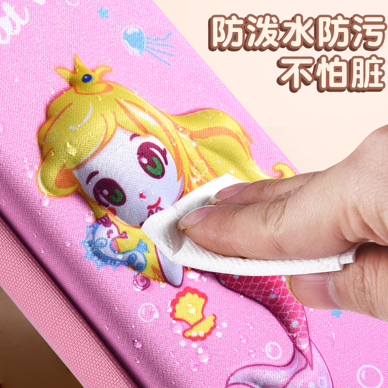 Estuche de lápices EVA de dibujos animados transfronterizo para estudiantes de primaria, estuche de lápices tridimensional 3D, impermeable y resistente a caídas, estuche de papelería de gran capacidad para niños, venta al por mayor.