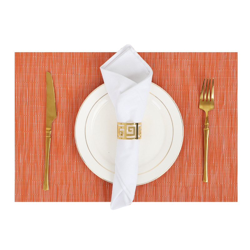 Productos de venta caliente transfronterizos pvc patrón de bambú mantel de Tisling almohadilla de aislamiento térmico de sensación premium mantel de aislamiento impermeable y a prueba de aceite estilo europeo