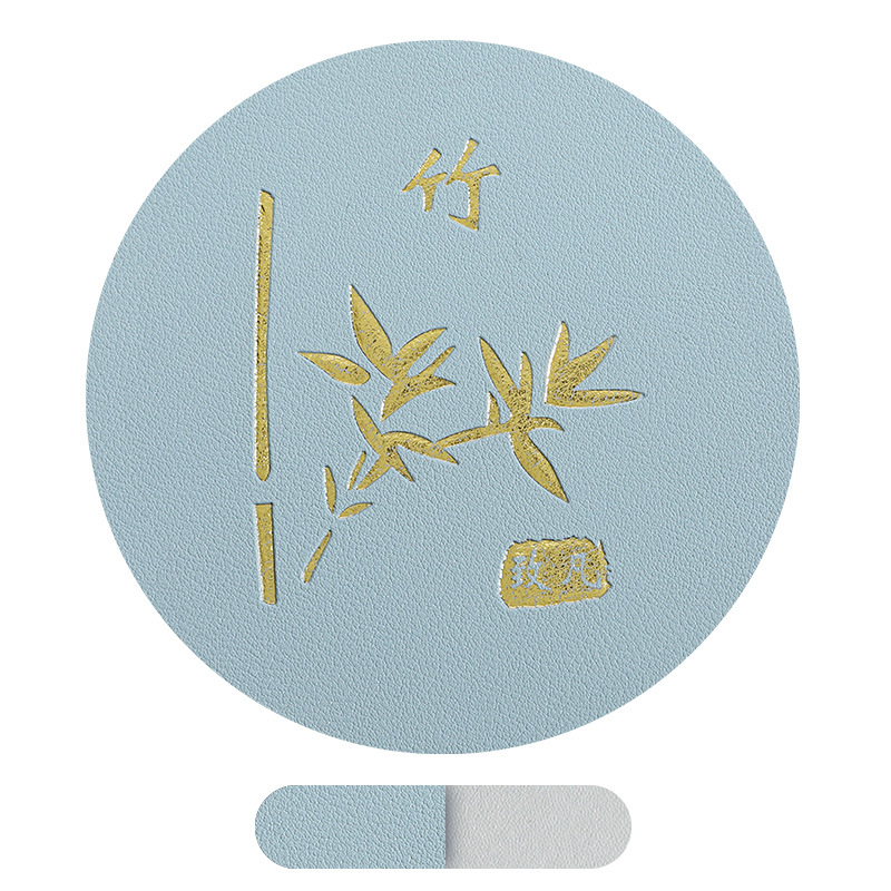 Alfombrilla de mesa de aislamiento térmico de cuero ZF, posavasos simples antideslizantes, aceite impermeable, pu, mesa de comedor de hotel ovalada, alfombra de mesa de cuero para el hogar